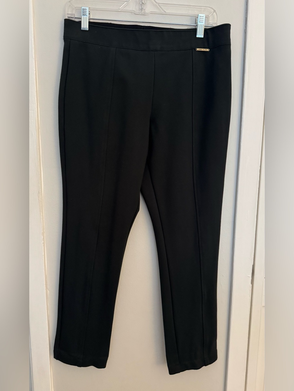 Anne Klein Black Straight-Leg Ponte Pants